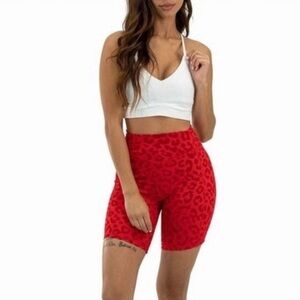 Balance Athletica (Vitality) Red Panther Lux Rider Biker Shorts Small S